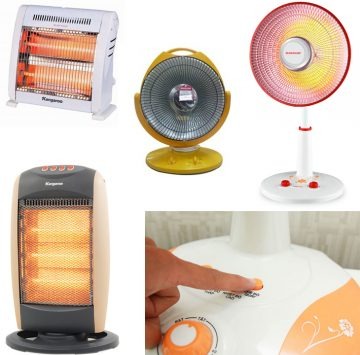 so sánh các loại quạt sưởi